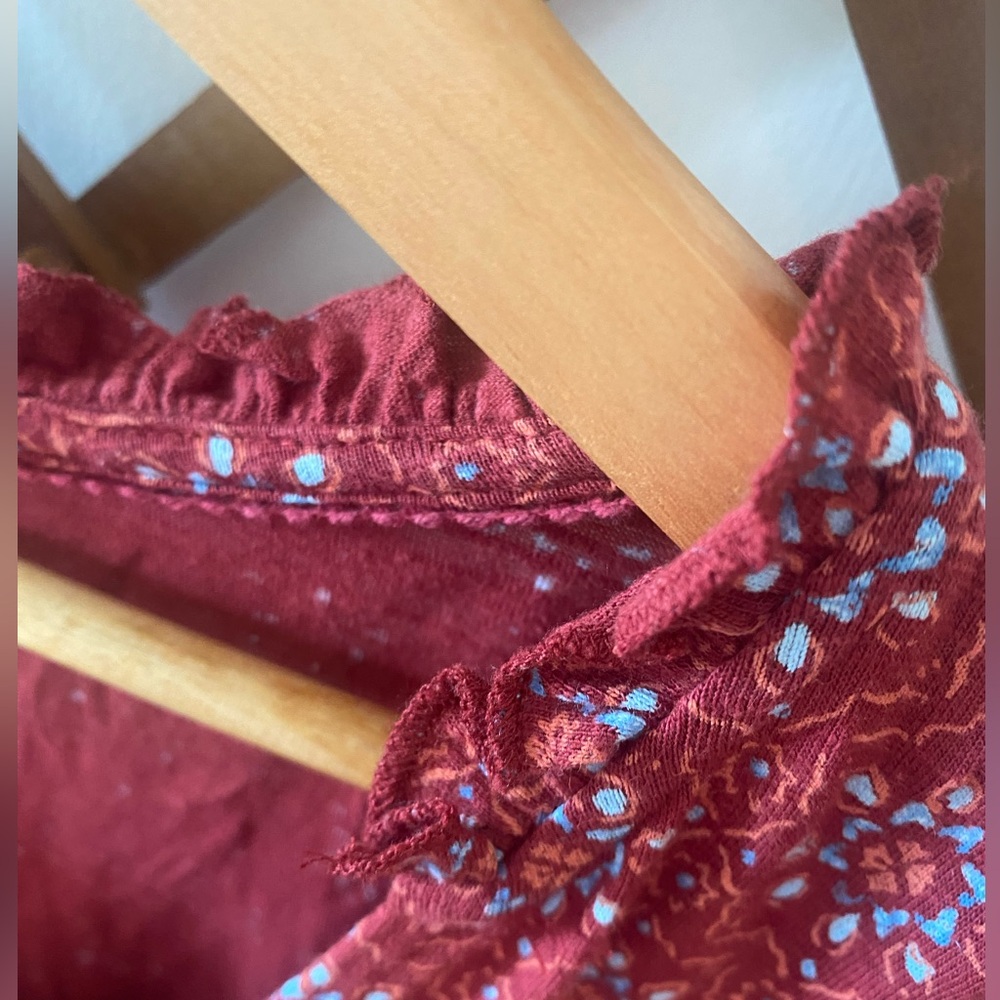 Red Fat Face Mini Ruffle Dress Size 8 - Picture 2 of 8